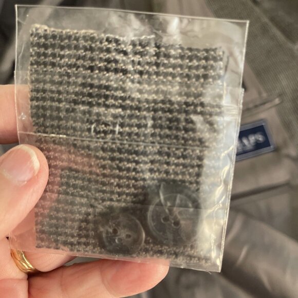 Chaps Men's 46L Gray 💯% Pure New Wool Sport Coat Jacket Blazer Houndstooth Soft - Picture 13 of 15